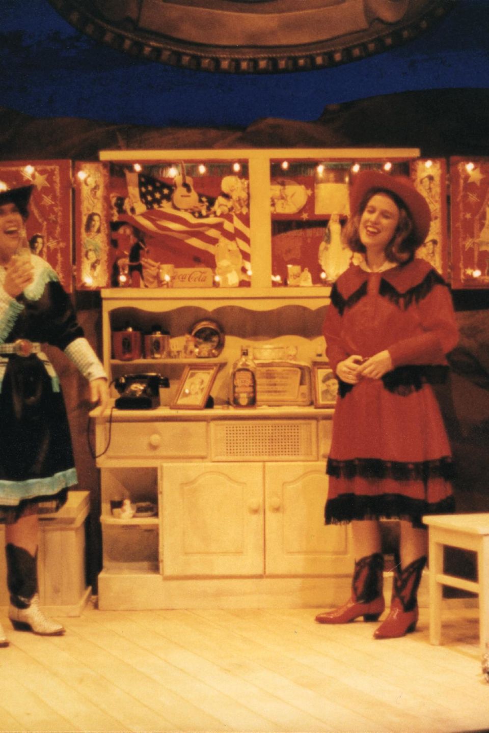 Barbara Fordham & Liz Buchanan in Long Gone Lonesome Cowgirl by Philip Dean directed by Sean Mee, 1995.